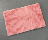 Rabbit Fur Mat Medium Size 24x16 Inches
