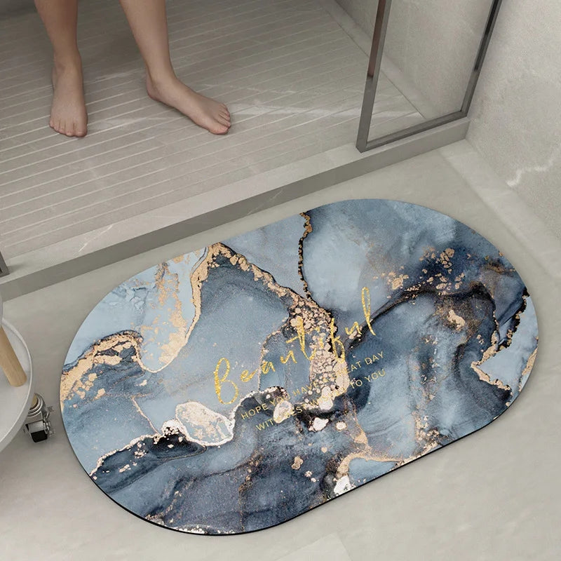 2 Pcs Large Size Water Absorbent Anti-Slip Mat (2.25x1.5 ft)