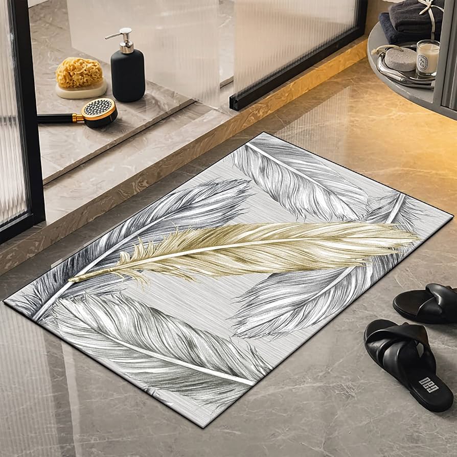 Anti Slip Water Absorbent Bathroom Mat (Medium Design 19)