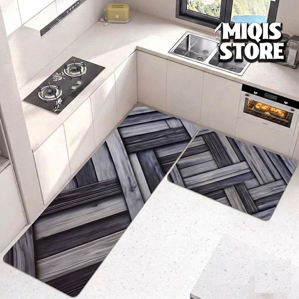 Anti Slip Water Absorbent Runner With Mat (Extra Large Design 44)