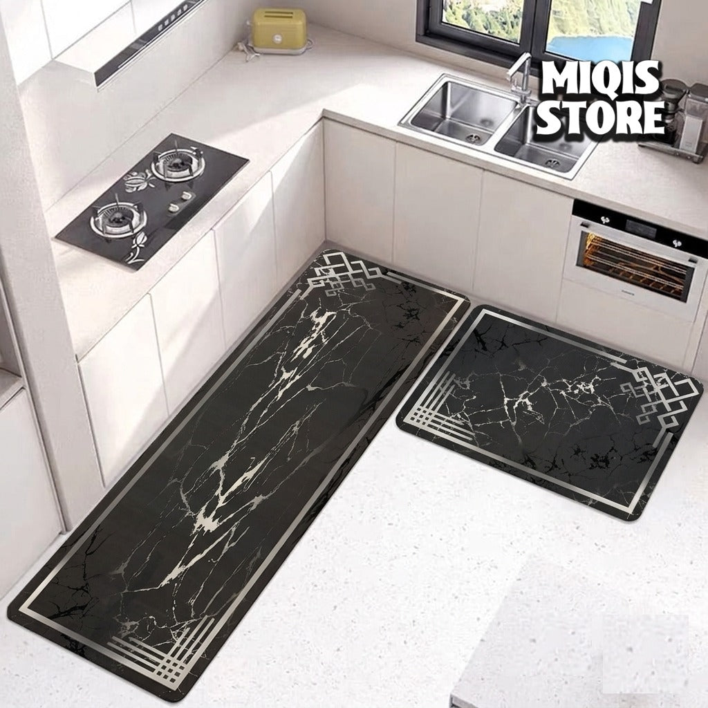 Anti Slip Water Absorbent Runner With Mat (Medium Design 63)