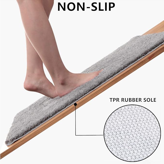 Comfort Shaggy Non Slip Super Absorbent Bath Mat (2x1.25 ft)