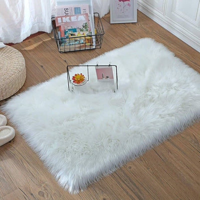 Sheep Fur Mat Medium Size 24x16 Inches