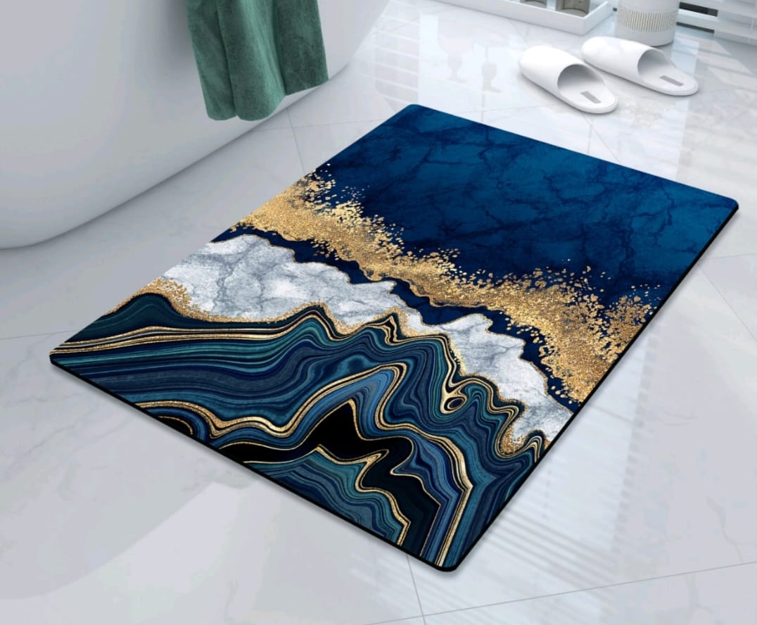 2 Pcs Water Absorbent Anti-Slip Mat (2x1.25 ft)