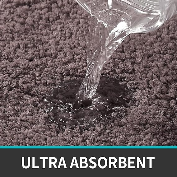 Comfort Shaggy Non Slip Super Absorbent Bath Mat (2x1.25 ft)