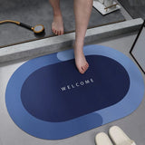 2 Pcs Medium Size Water Absorbent Anti-Slip Mat (2x1.25 ft)