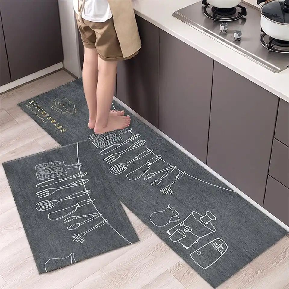 Large Size Anti Slip Water Absorbent Runner With Mat  (4.5x1.5 ft)