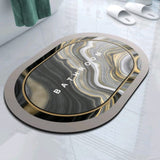 2 Pcs Water Absorbent Anti-Slip Mat (2x1.25 ft)