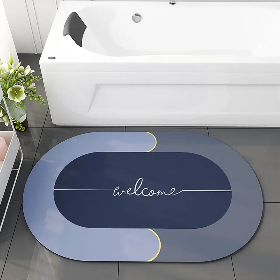 2 Pcs Water Absorbent Anti-Slip Mat (2x1.25 ft)
