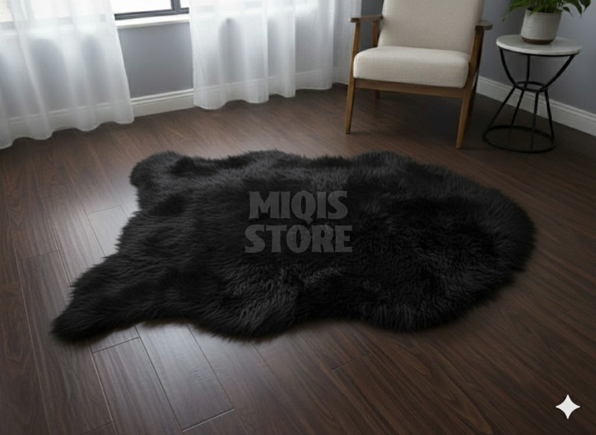 Luxury Soft Faux Sheepskin Rug/Centerpiece 3x2 Ft