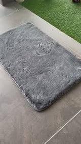 Rabbit Fur Mat Medium Size 24x16 Inches