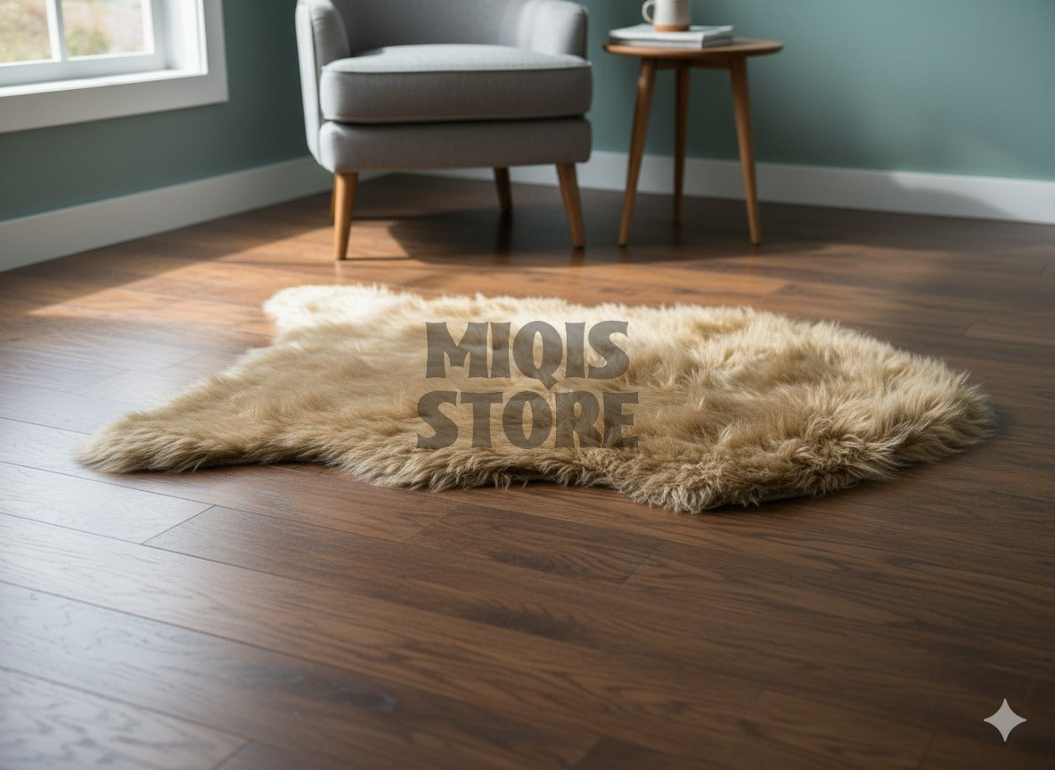 Luxury Soft Faux Sheepskin Rug/Centerpiece 3x2 Ft – Miqisstore