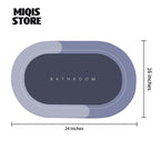 2 Pcs Medium Water Absorbent Anti-Slip Mat (2x1.25 ft)