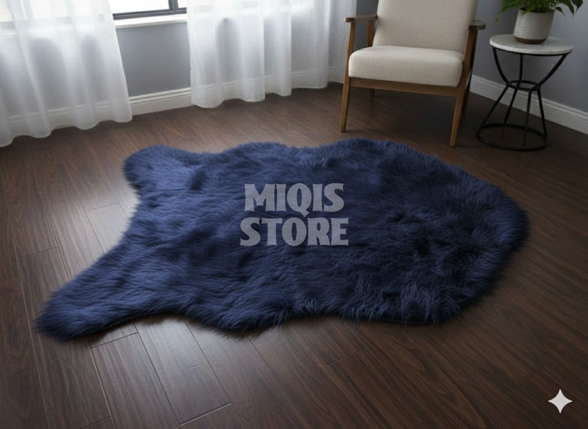 Luxury Soft Faux Sheepskin Rug/Centerpiece 3x2 Ft