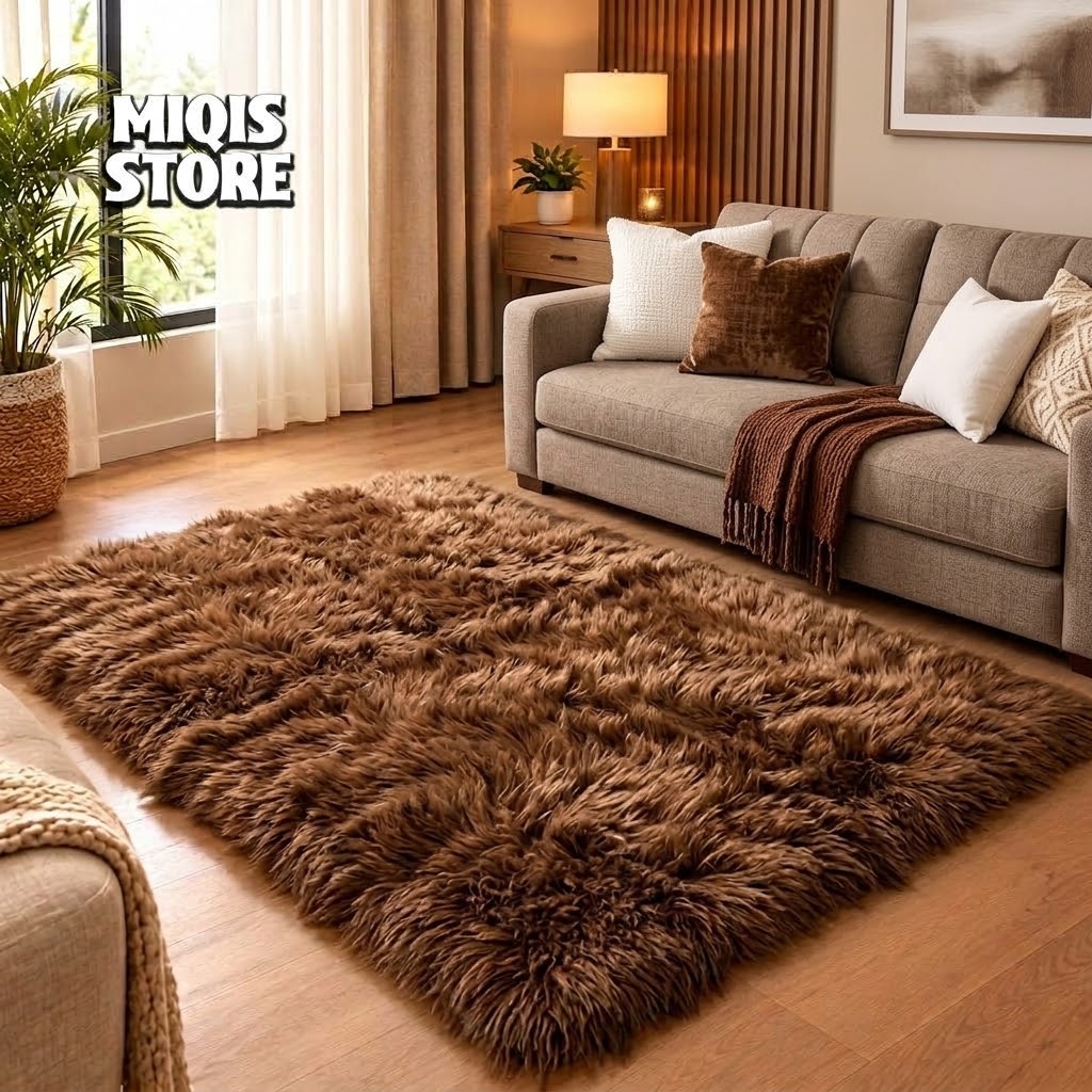 Sheep Fur Rug/Centerpiece 5.5x4 Ft