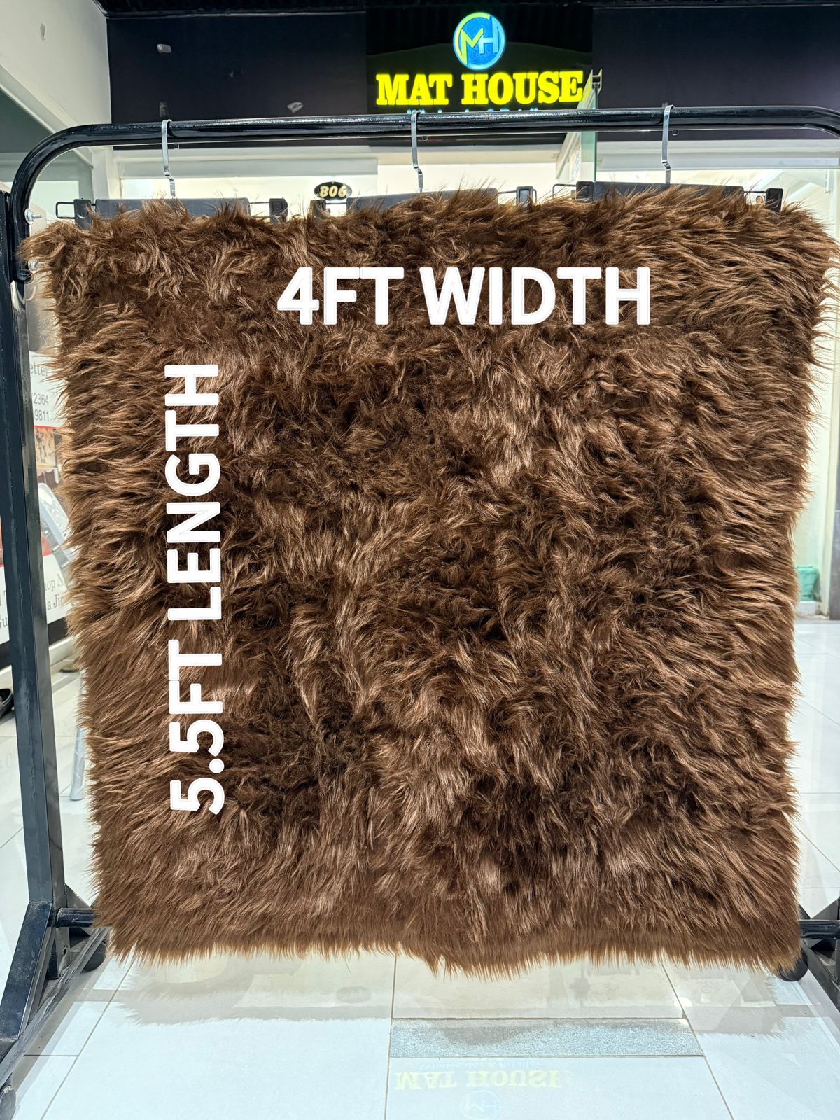 Sheep Fur Rug/Centerpiece 5.5x4 Ft