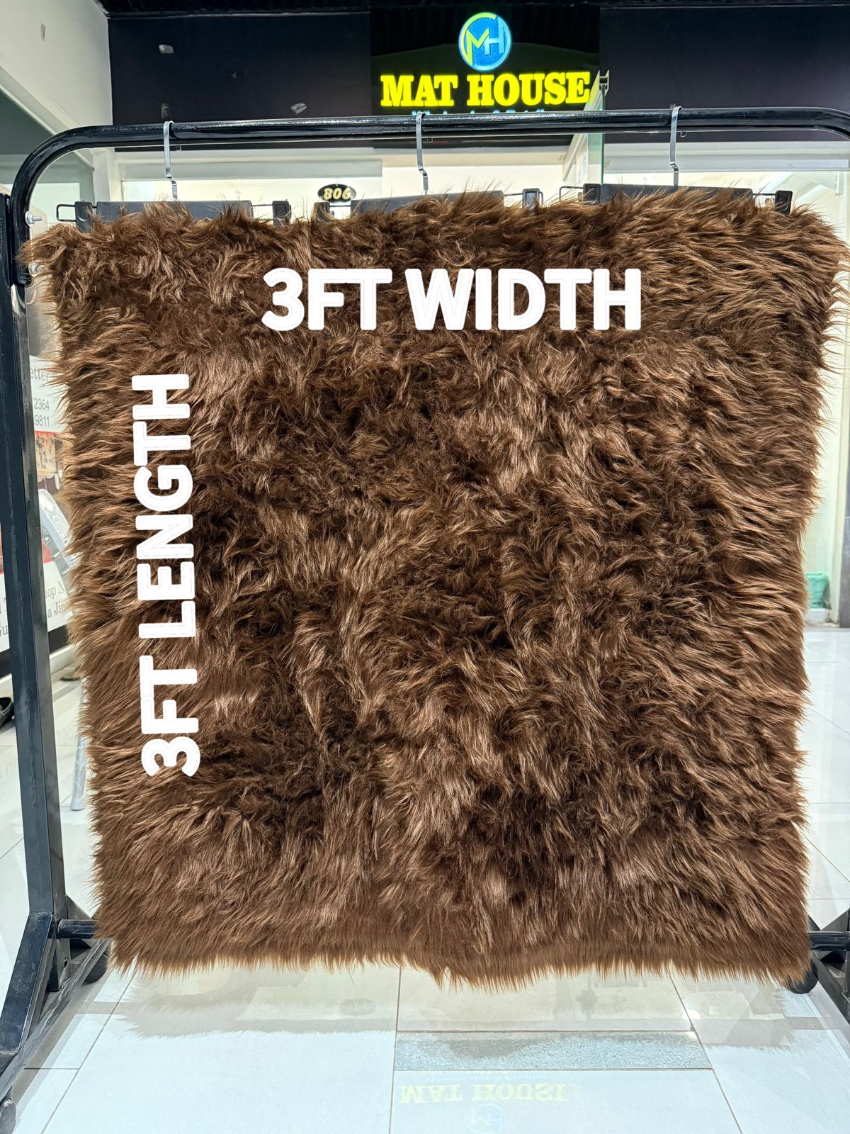Sheep Fur Rug/Centerpiece 3.28x3.28 Ft