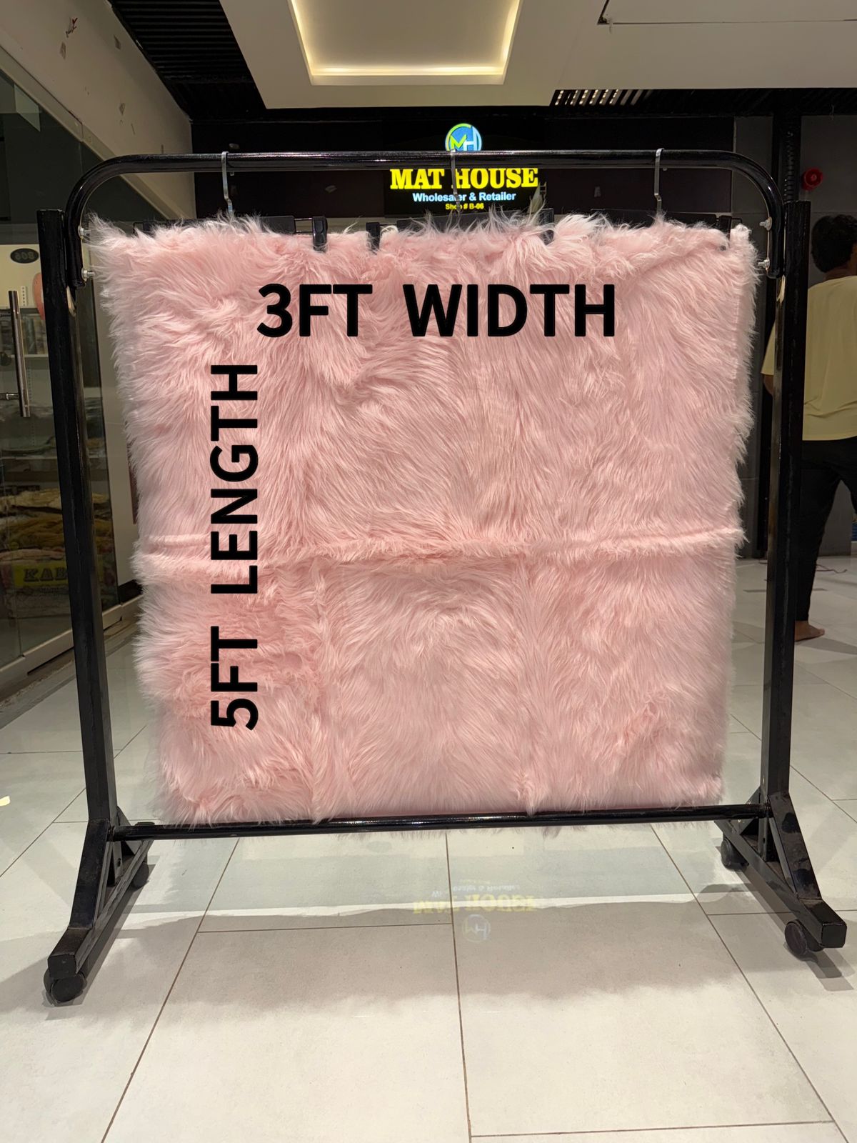 Sheep Fur Rug/Centerpiece 5x3 Ft