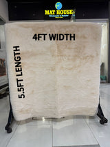 Rabbit Fur Rug/Centerpiece 5.5x4 Ft