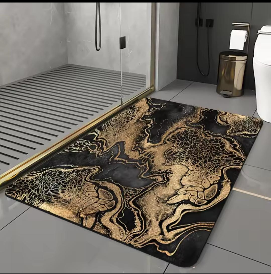 2 Pcs Water Absorbent Anti-Slip Mat (2x1.25 ft)