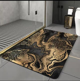 2 Pcs Water Absorbent Anti-Slip Mat (2x1.25 ft)