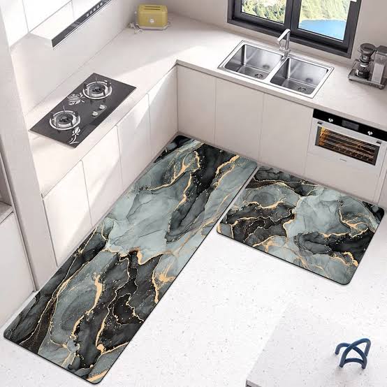 Anti Slip Water Absorbent Runner With Mat (Large Design 42)