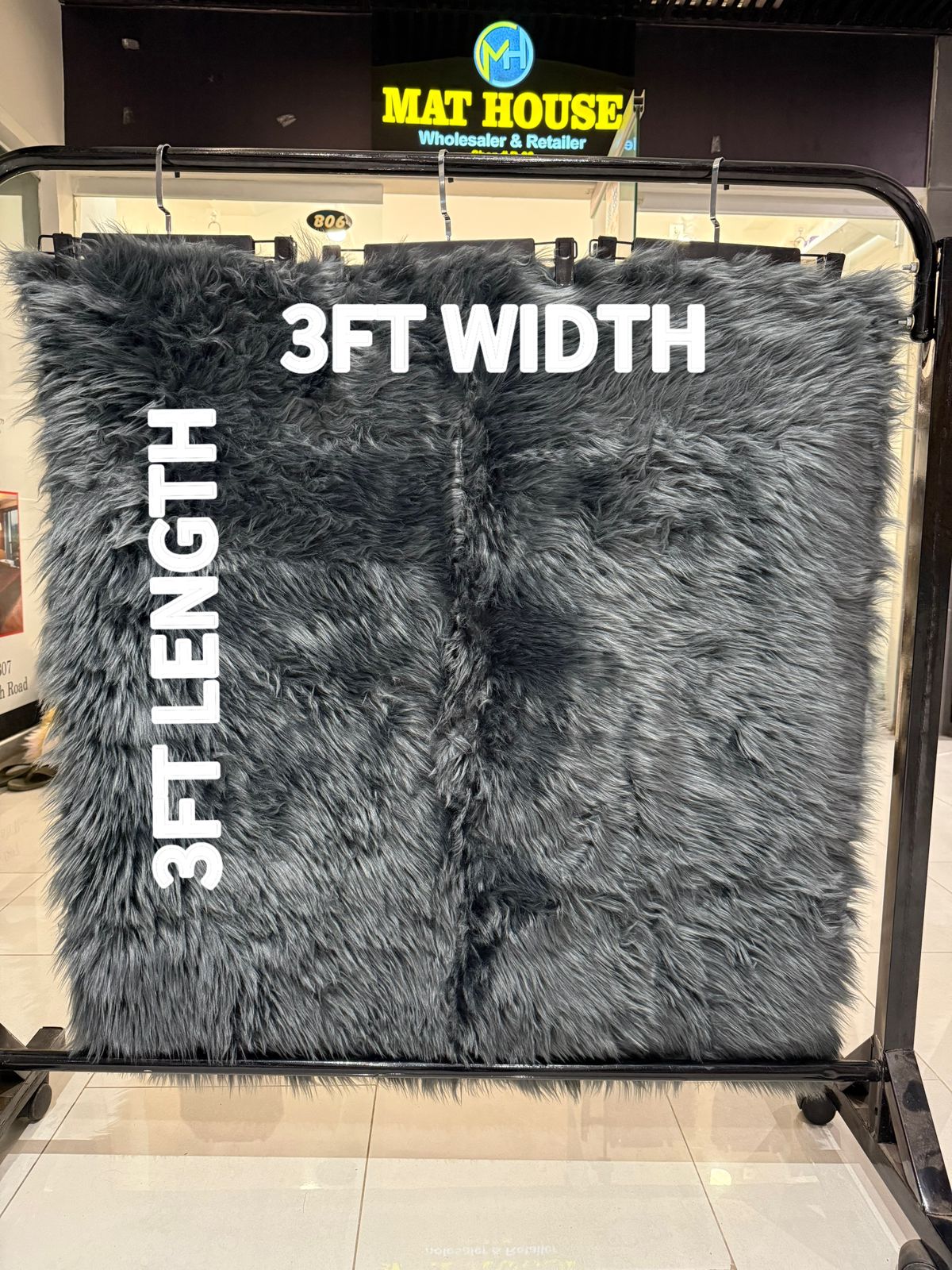 Sheep Fur Rug/Centerpiece 3.28x3.28 Ft