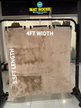 Rabbit Fur Rug/Centerpiece 5.5x4 Ft