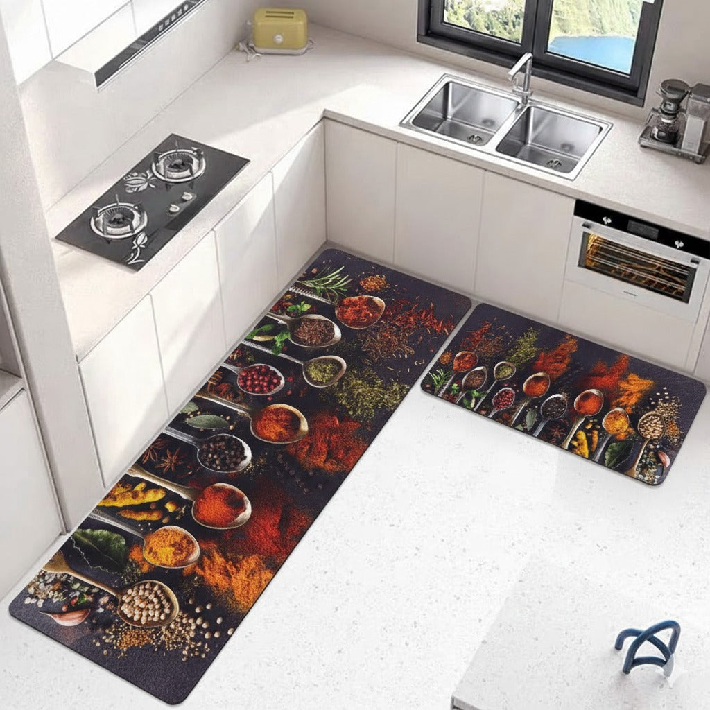 Anti Slip Water Absorbent Runner With Mat (Large Design 51)