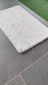 Rabbit Fur Mat Medium Size 24x16 Inches