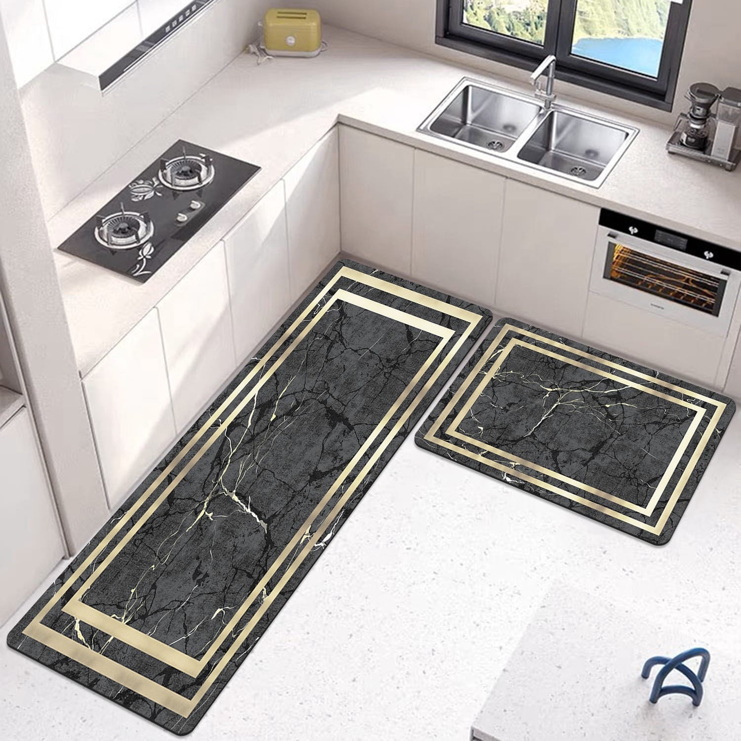 Medium Size Anti Slip Water Absorbent Runner With Mat (4x1.25 ft)