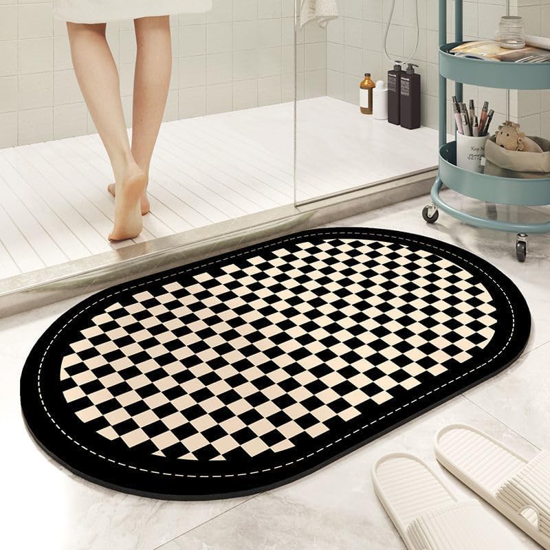 2 Pcs Large Size Water Absorbent Anti-Slip Mat (2.25x1.5 ft)