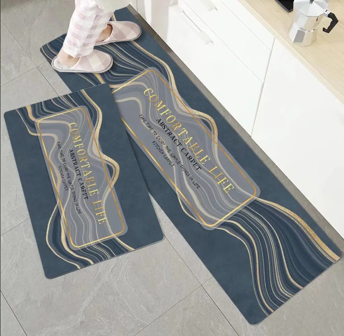 Medium Size Anti Slip Water Absorbent Runner With Mat (4x1.25 ft)