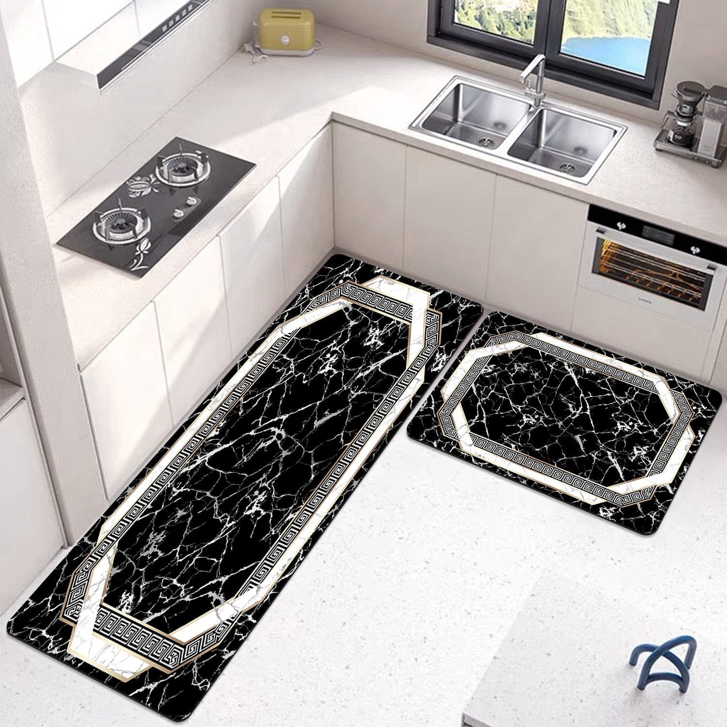 Extra Large Size Anti Slip Water Absorbent Runner With Mat (6x2 ft)