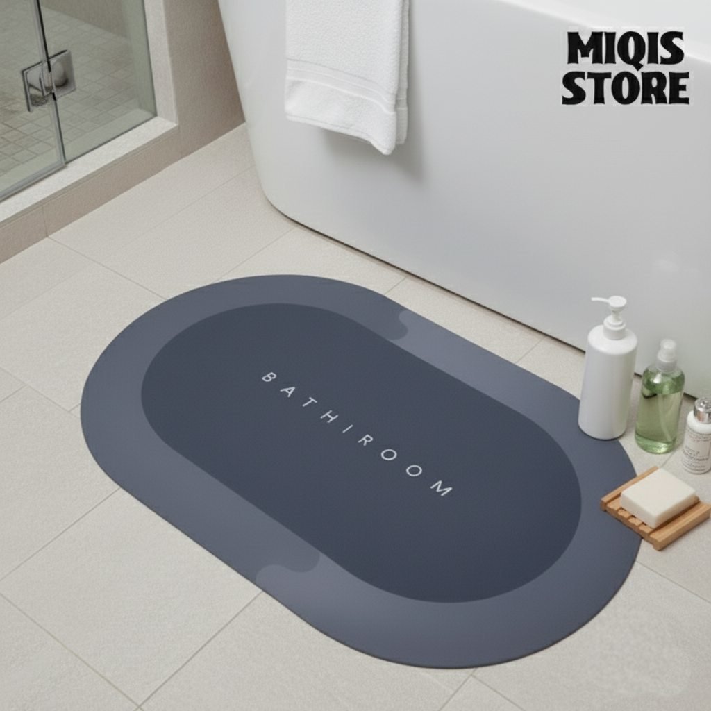 2 Pcs Medium Size Water Absorbent Anti-Slip Mat (2x1.25 ft)