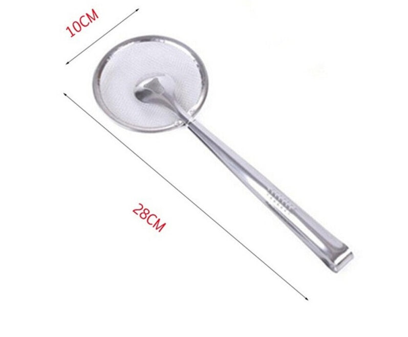 2 in 1 Stainless Steel Frying Tong with Strainer