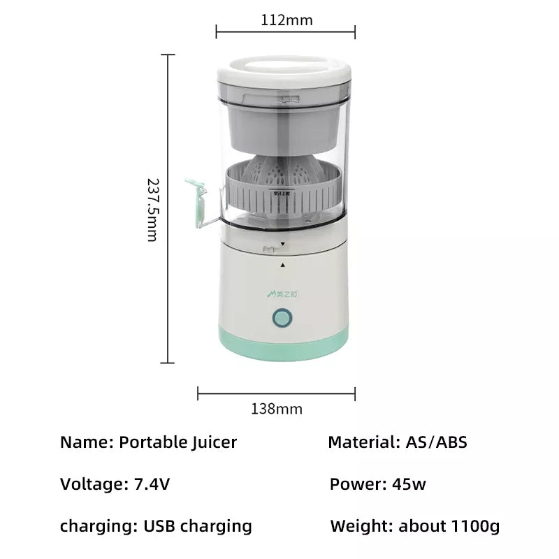 Travel/Portable Wireless USB Rechargeable Squeezer/Juicer
