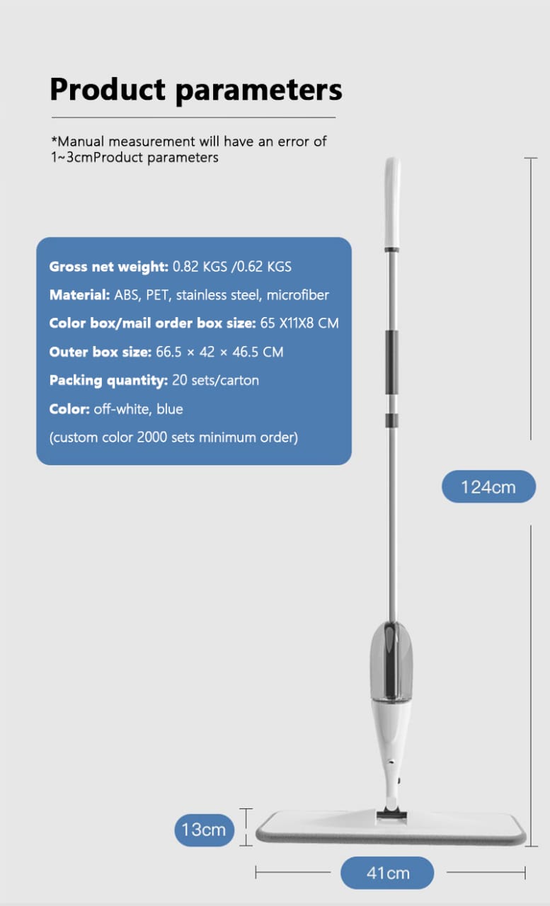 SPRAY FLOOR MOP WITH REUSABLE DUSTERS