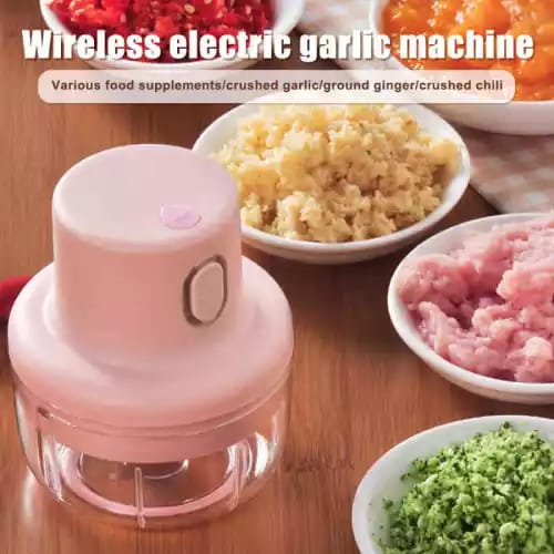 Portable USB Rechargeable Wireless Mini Garlic Food Chopper