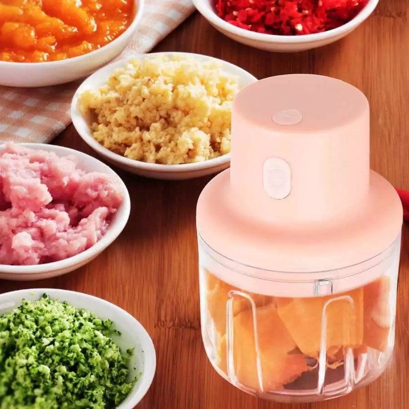 Portable USB Rechargeable Wireless Mini Garlic Food Chopper