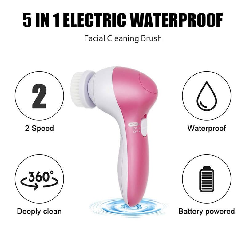 5 in 1 Electric Waterproof Facial Cleansing Brush