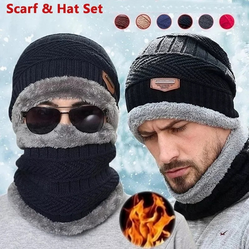 Warm Knitted Neck and Hat Cap For Men and Women