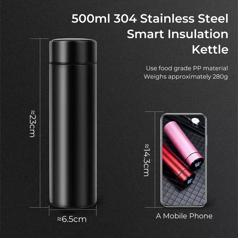 500ml LED Temperature Display Bottle Vaccum Flask Thermos Keep Hot and Cold