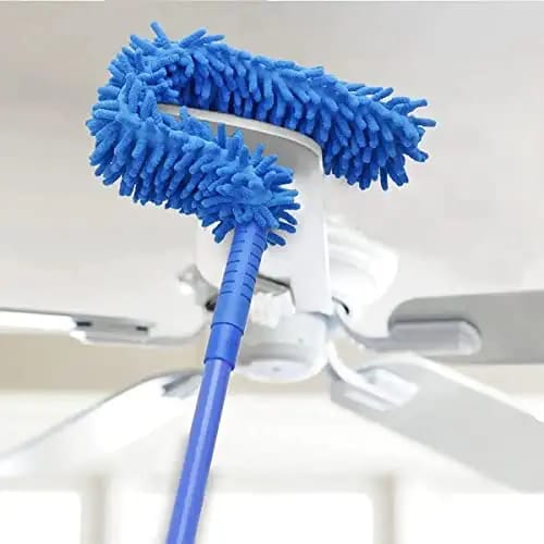 MicroFiber Flexible Fan Turn Duster With Extendable/Adjustable Rod