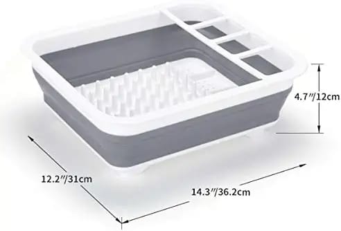 Drainable Silicone Foldable Dish Rack