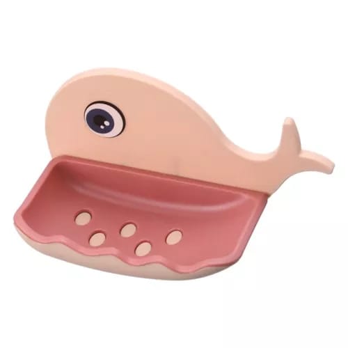 Whale Shape Soap Dish Self-Adhesive Wall Mounted