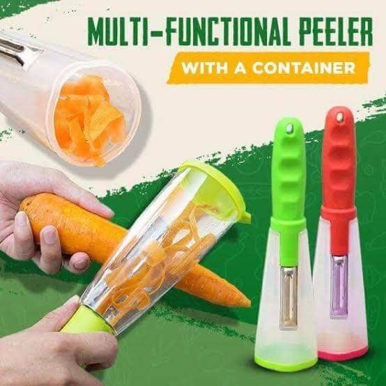 Multi-Functional Peeler With Trash Can