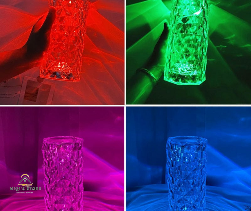 ⚡16 Color Rechargeable Crystal Led Lights Diamond Table Lamp With Remote Control💡